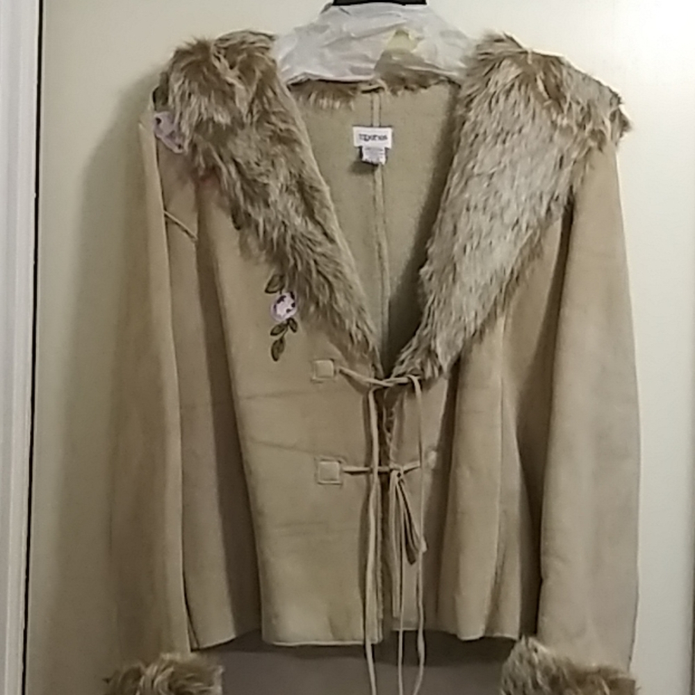 Suede Leather Waist Jacket